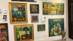 Slava Tch A world of colour and imagination exhibition in Vancouver Fine Art Gallery on Granville Island.